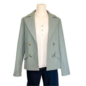 Wren New York Double-Breasted Blazer Sage Size Small New